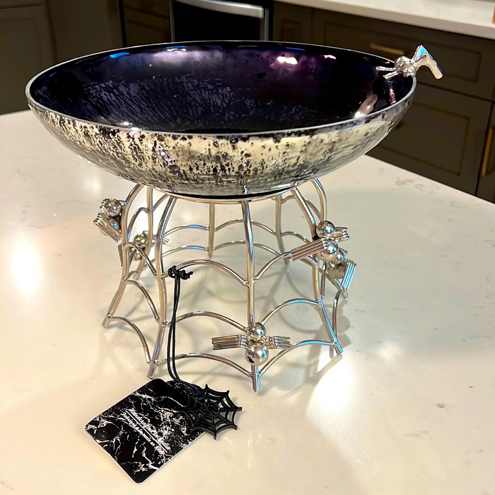 Halloween Spider Web Base Serving Bowl